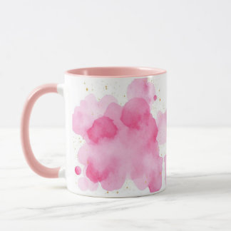 Dusty Rose Sprinkled Gold Mug Tasse Mugg