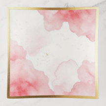 Dusty Rose Sprinkled Gold Schale Organizer