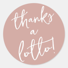 Dusty Rose Tackar en Lotto-klistermärke Runt Klistermärke