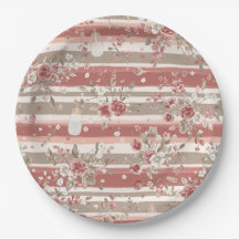 Dusty Rose Vintage Blommig Babyflicka