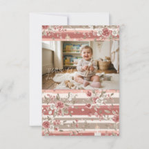 Dusty Rose Vintage Blommig Babyflicka Foto