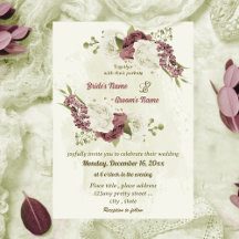 dusty rose white flowers botanical wedding