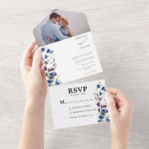 Dusty Royal Blue Lila Bllom Bröllop