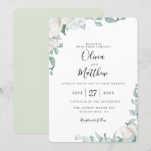 Dusty Sage Botanical Wedding bjudande