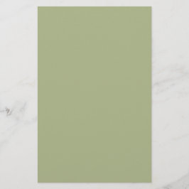 Dusty Sage Green Solid Color Brevpapper
