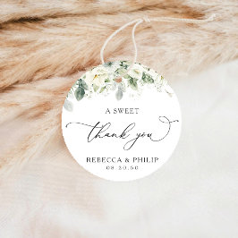 Dusty Sage Grönt Bröllop Classic Round Sticker Runt Klistermärke