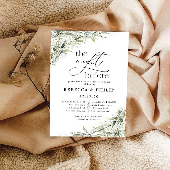 Dusty Sage-grönt natten före inbjudan (Skapare uppladdad)