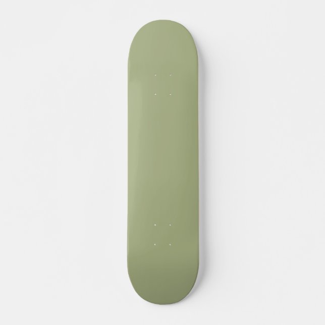 Dusty Sage Grönt Solid Färg Mini Skateboard Bräda 18,5 Cm (Framsida)