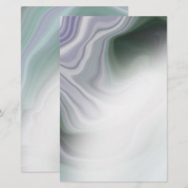 Dusty Sage Jade Grönt Agate Blank Stationery