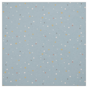 Dusty Slate Blue Guld Muted Hearts Baby Nursery Tyg