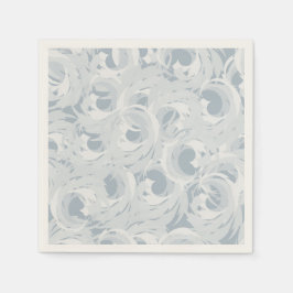 Dusty Teal Blue Mönster Pappersservett