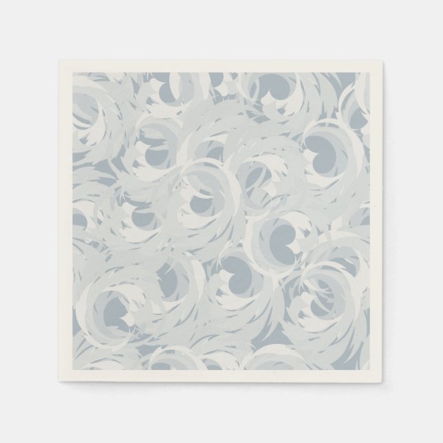 Dusty Teal Blue Mönster Pappersservett (Framsidan)