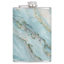 Dusty Teal Fluid Marble with Accent Textures