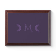 Dusty Violet Crescent Måne Monogram