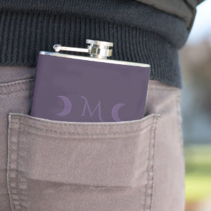 Dusty Violet Crescent Måne Monogram Fickplunta