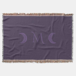 Dusty Violet Crescent Måne Monogram Filt