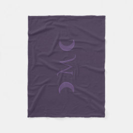Dusty Violet Crescent Måne Monogram Fleecefilt