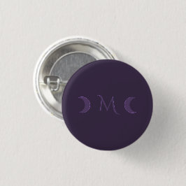Dusty Violet Crescent Måne Monogram Knapp