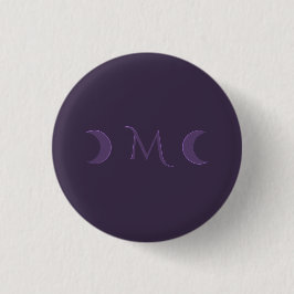 Dusty Violet Crescent Måne Monogram Knapp