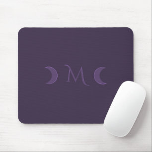 Dusty Violet Crescent Måne Monogram Musmatta