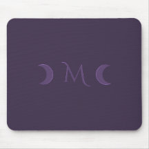Dusty Violet Crescent Måne Monogram