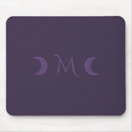 Dusty Violet Crescent Måne Monogram Musmatta