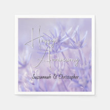 Dusty Violet Floral Background Anniversary