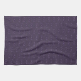 Dusty Violet Monogram Crescent Måne Mönster Kökshandduk