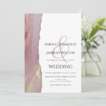 Dusty Viva Magenta bröllopsinbjudan