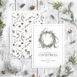 Dusty Winter Watercolor Wandeans God jul Holl Julkort<br><div class="desc">Vilket bättre sätt att sprida helgdag gladare än med vårt Dusty Winter Watercolor Watercolor WandeGod jul Helgdag Card? Det här vackra kortet har en modern, grön krans med eukalyptus och botaniskt grönt inslag på vintern. "Merry" i ord är elegant skrivet i ett skrivteckensnitt och skapar det här perfektens kort som...</div>