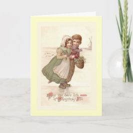 "Dutch Children Skating" julkort Helgkort