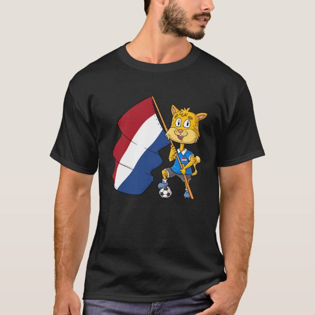 Dutch fan cat t shirt (Framsida)