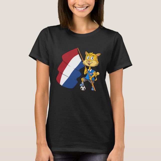 Dutch fan cat t shirt (Framsida)