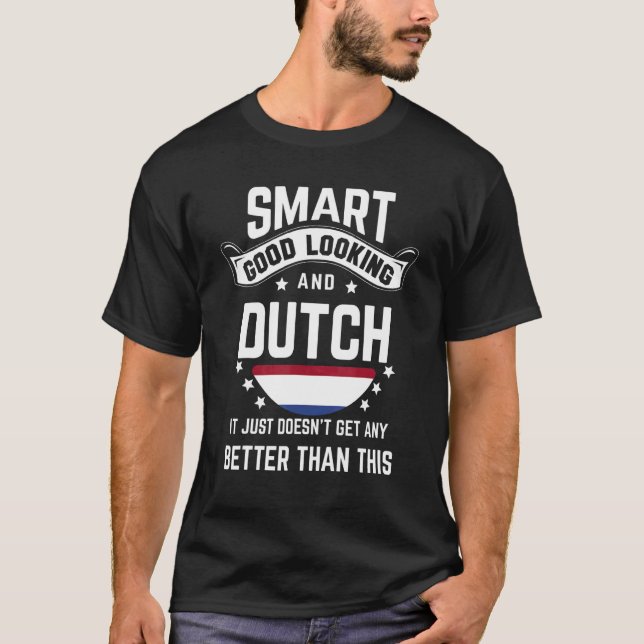 Dutch Flag Native Pride  Netherlands Dutch Roots T Shirt (Framsida)