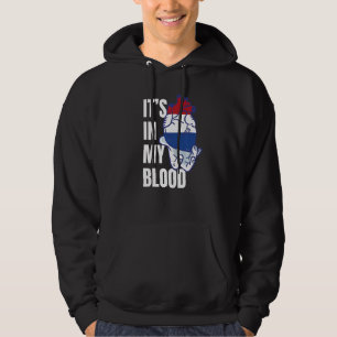 Dutch Flagga Heart Blood Veins Hand Nederländerna Hoodie