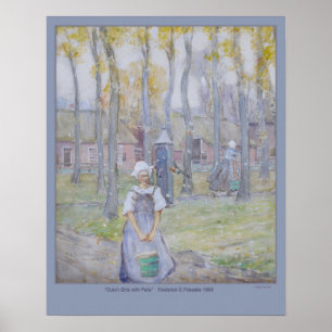 "Dutch Girls with Pails" av Frederick C Frieseke Poster