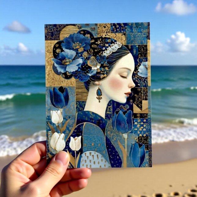 Dutch Golden Age Lady Portrait Painting Vykort (Skapare uppladdad)