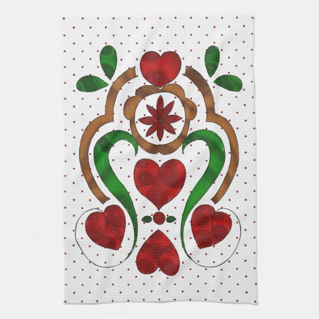 Dutch Heart Kökshandduk (Vertikal)