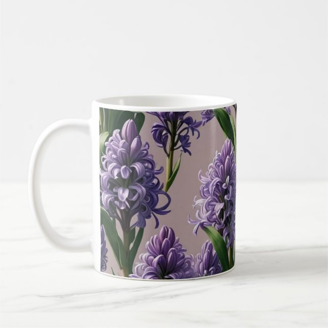 Dutch Hyacint lila blommor Kaffemugg (Vänster)
