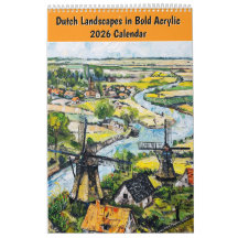 Dutch Landscapes in Bold Acrylic – 2026 Calendar