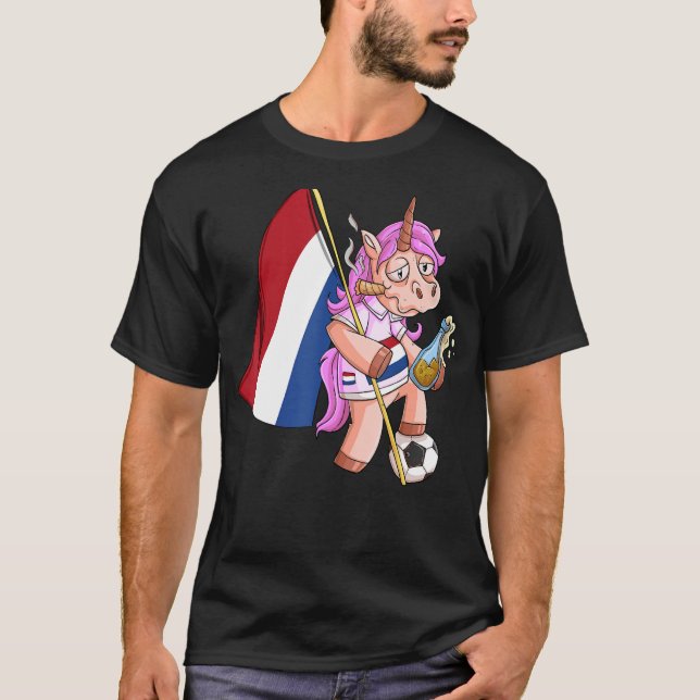 Dutch Party Unicorn T Shirt (Framsida)