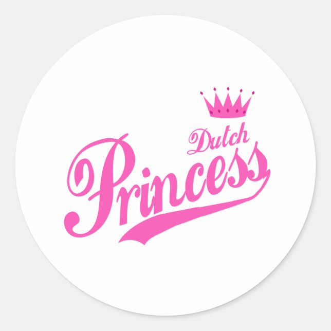 Dutch Princess Runt Klistermärke (Framsida)