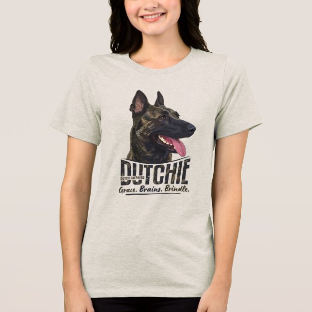 Dutch Shepherd -Hollandse Herdershond T Shirt (Framsida)