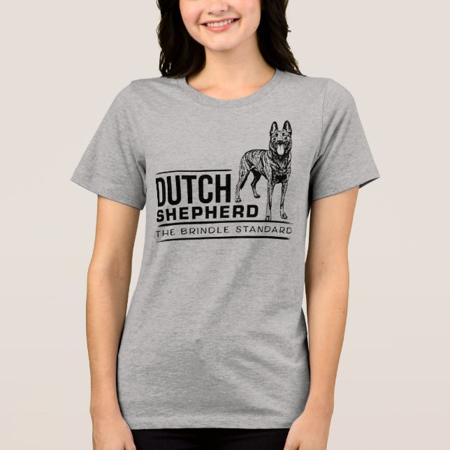 Dutch Shepherd -Hollandse Herdershond T Shirt (Framsida)