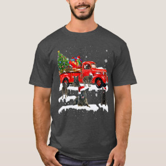 Dutch Shepherd Riding Red Lastbil Julafton Merry T Shirt