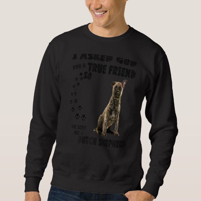 Dutch Shepherd Sayed Mamma Pappa Costume Cute Dutc Lång Ärmad Tröja (Framsida)