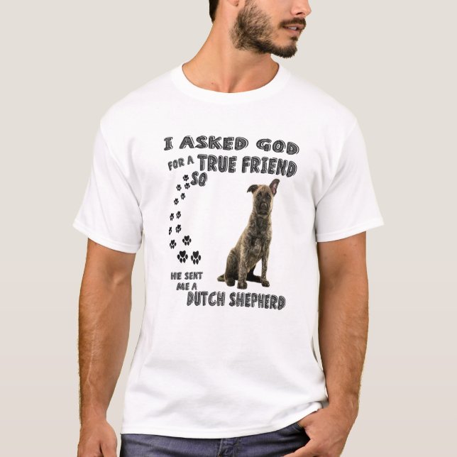 Dutch Shepherd Saying Mom Dad Costume, Cute Dutch T Shirt (Framsida)