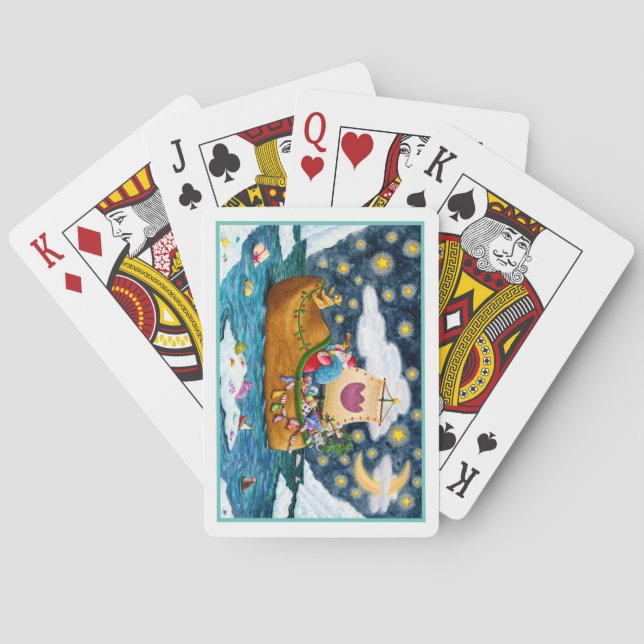 DUTCH SHOE SANTA FRAKT, ICEBERGS, WHALE, NALLE CASINOKORT (Baksidan)