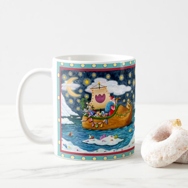DUTCH SHOE SANTA FRAKT, ICEBERGS, WHALE, NALLE KAFFEMUGG (Med munk)