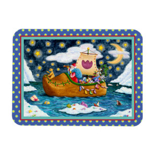 DUTCH SHOE SANTA FRAKT, ICEBERGS, WHALE, NALLE MAGNET